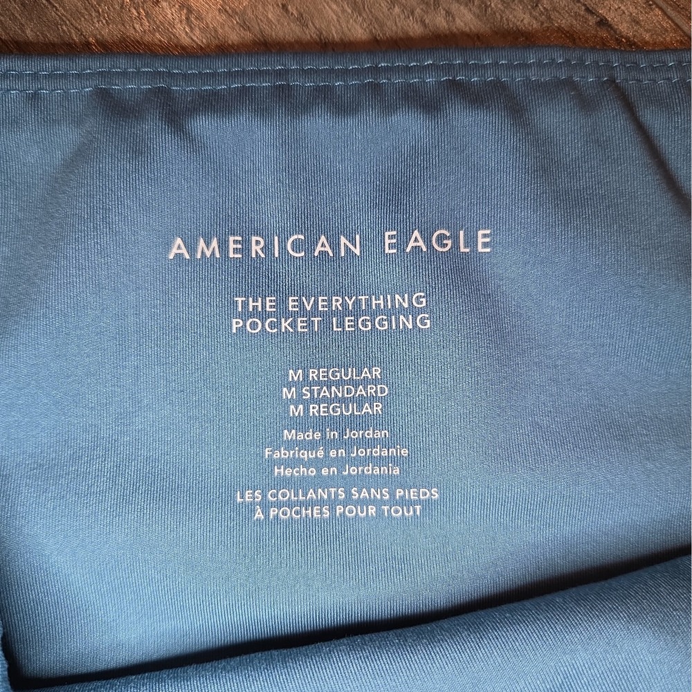 American Eagle The Everything Pocket Legging Womens M Regular Blue High Rise AE - Picture 3 of 6